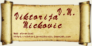 Viktorija Micković vizit kartica